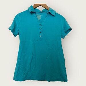 Teez Her aqua blue super grip polo shirt size Medium